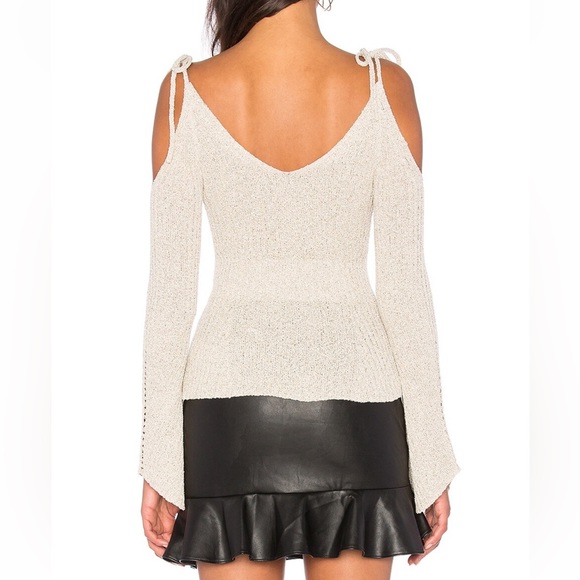 New metallic knitted cold shoulder sweater - Picture 3 of 9